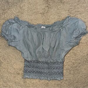 Cotton On Light Blue Off-Shoulder Blouse